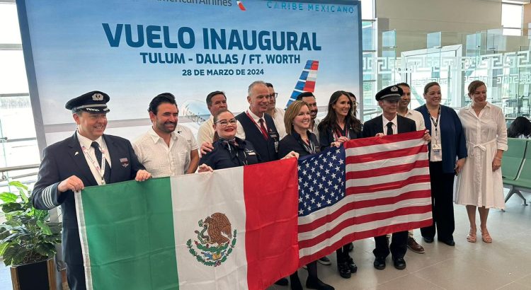 Aterrizan en Tulum los primeros vuelos internacionales: American Airlines y Delta