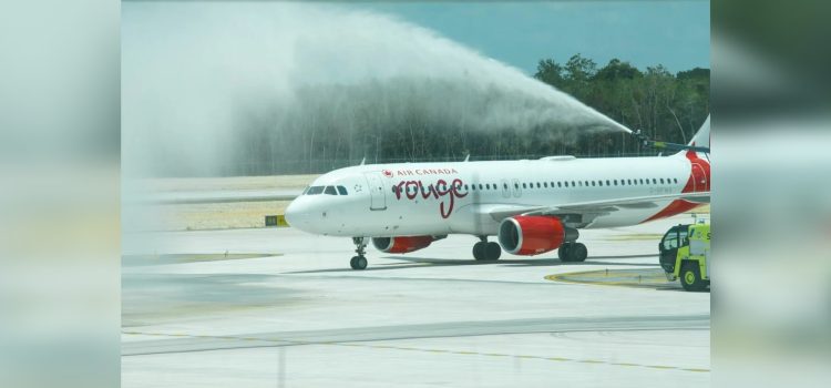Arriba a Tulum el primer vuelo de Air Canada, procedente de Toronto