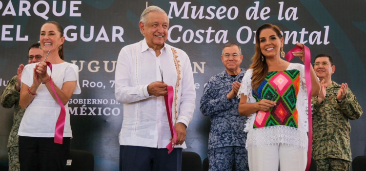 Inaugura AMLO el Parque del Jaguar y el Museo de la Costa Oriental en Tulum