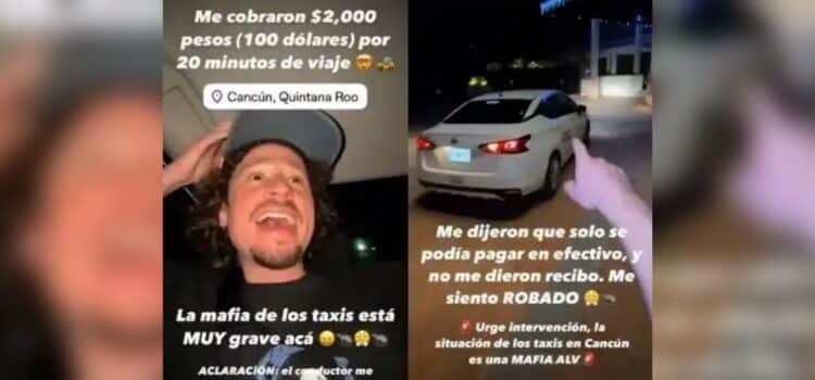 Queja de Luisito Comunica causa polémica entre taxistas y transportadores turísticos que operan en el aeropuerto de Cancún