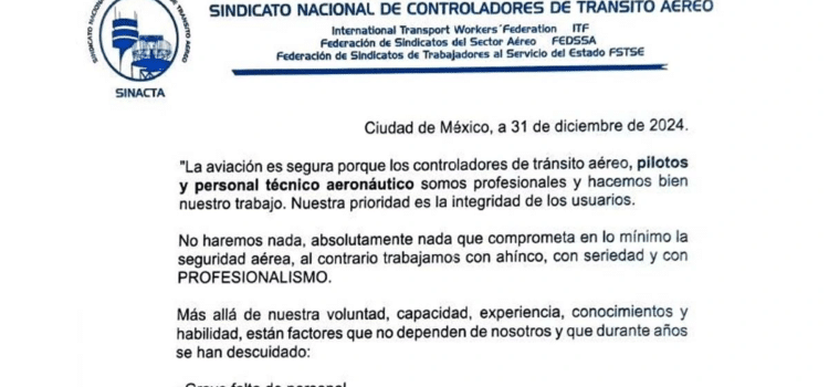 Controladores aéreos trabajan bajo protesta Controladores aéreos trabajan bajo protesta