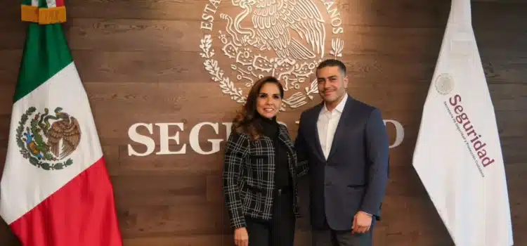 Revisan Mara Lezama y García Harfuch estrategia de seguridad en Quintana Roo