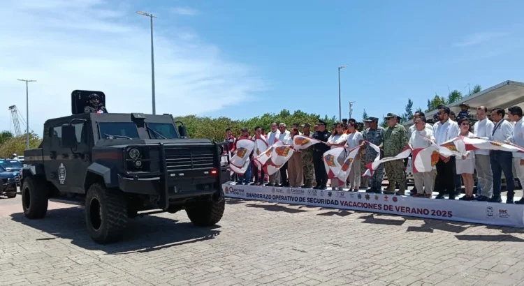 Dan banderazo al operativo de seguridad vacacional de verano en Cancún