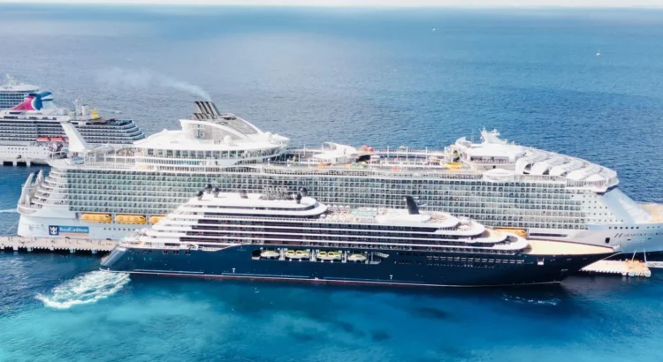 Cozumel y Mahahual lideran arribo de cruceros a México en el primer semestre de 2025